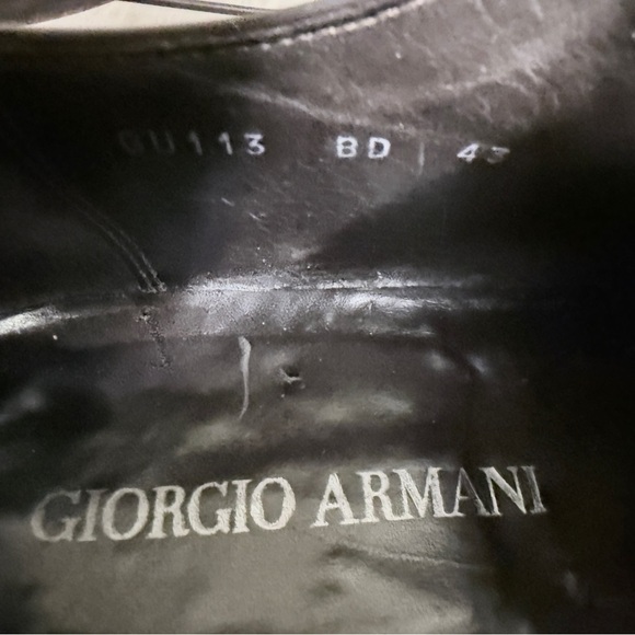 Giorgio Armani Rich Brown Leather Derbys - Picture 3 of 5